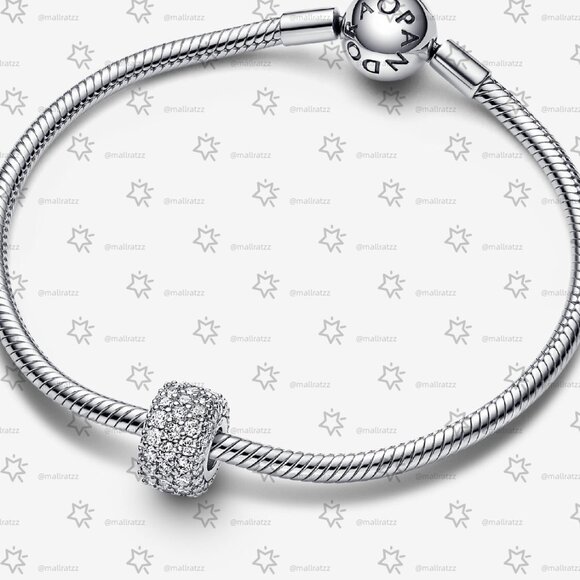 Pandora Sparkling Pavé Triple-row Charm - Picture 3 of 5